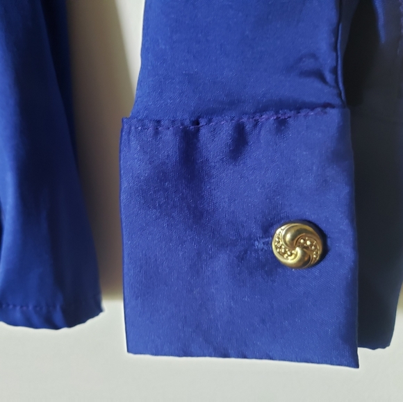 Navy Green Blouse - Picture 3 of 5